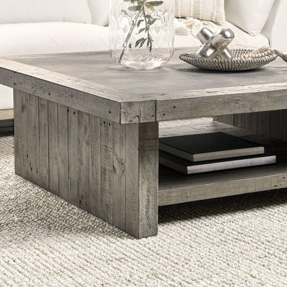 Stonebridge Square Coffee Table - Distressed Gray