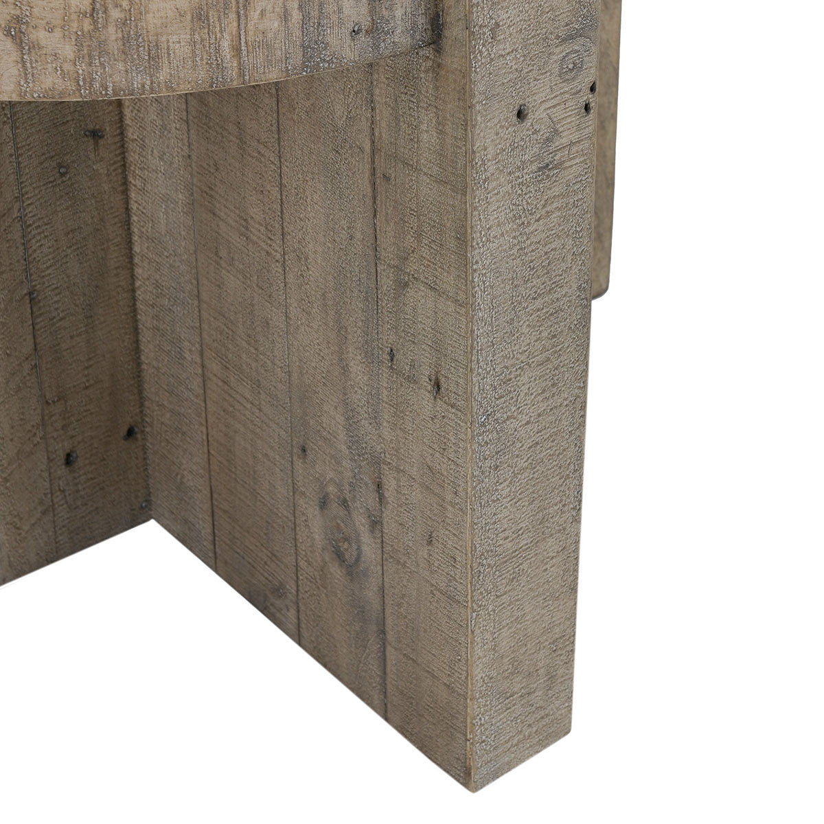 Sonoma Round End Table - Antique White/Distressed Gray