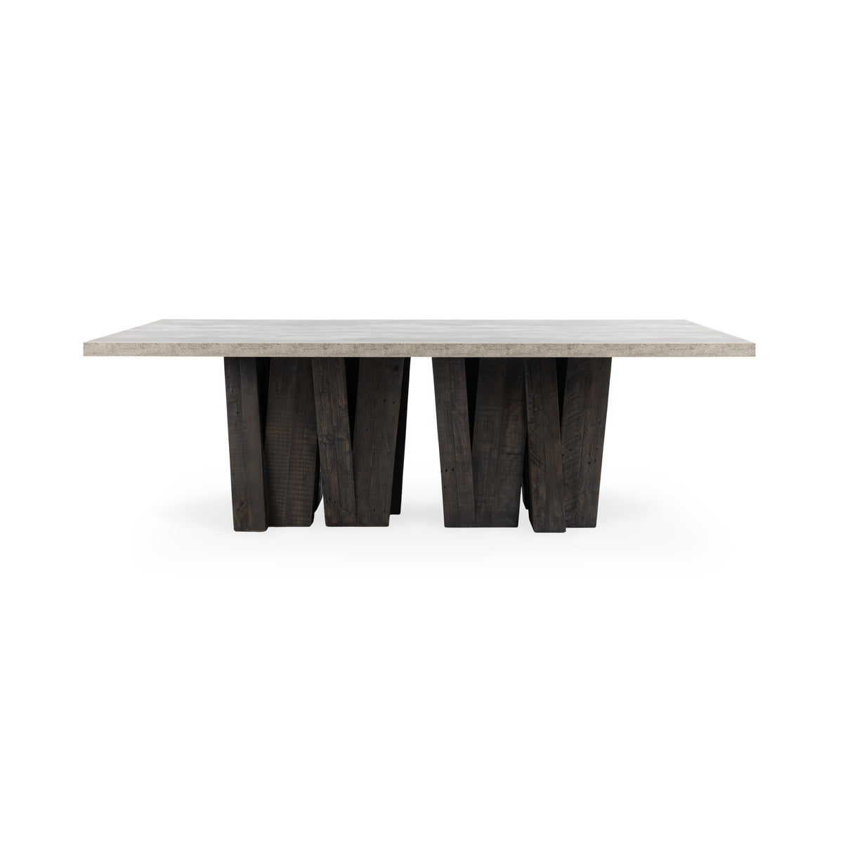 Simone Rectangle Dining Table - Olive Brown/Antique Gray