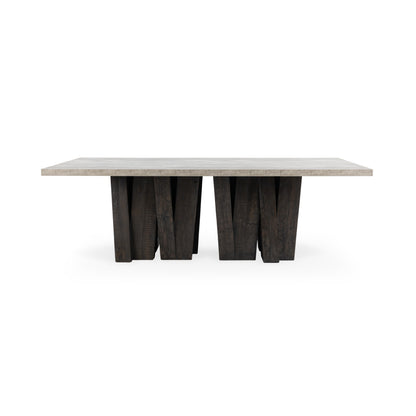 Simone Rectangle Dining Table - Olive Brown/Antique Gray