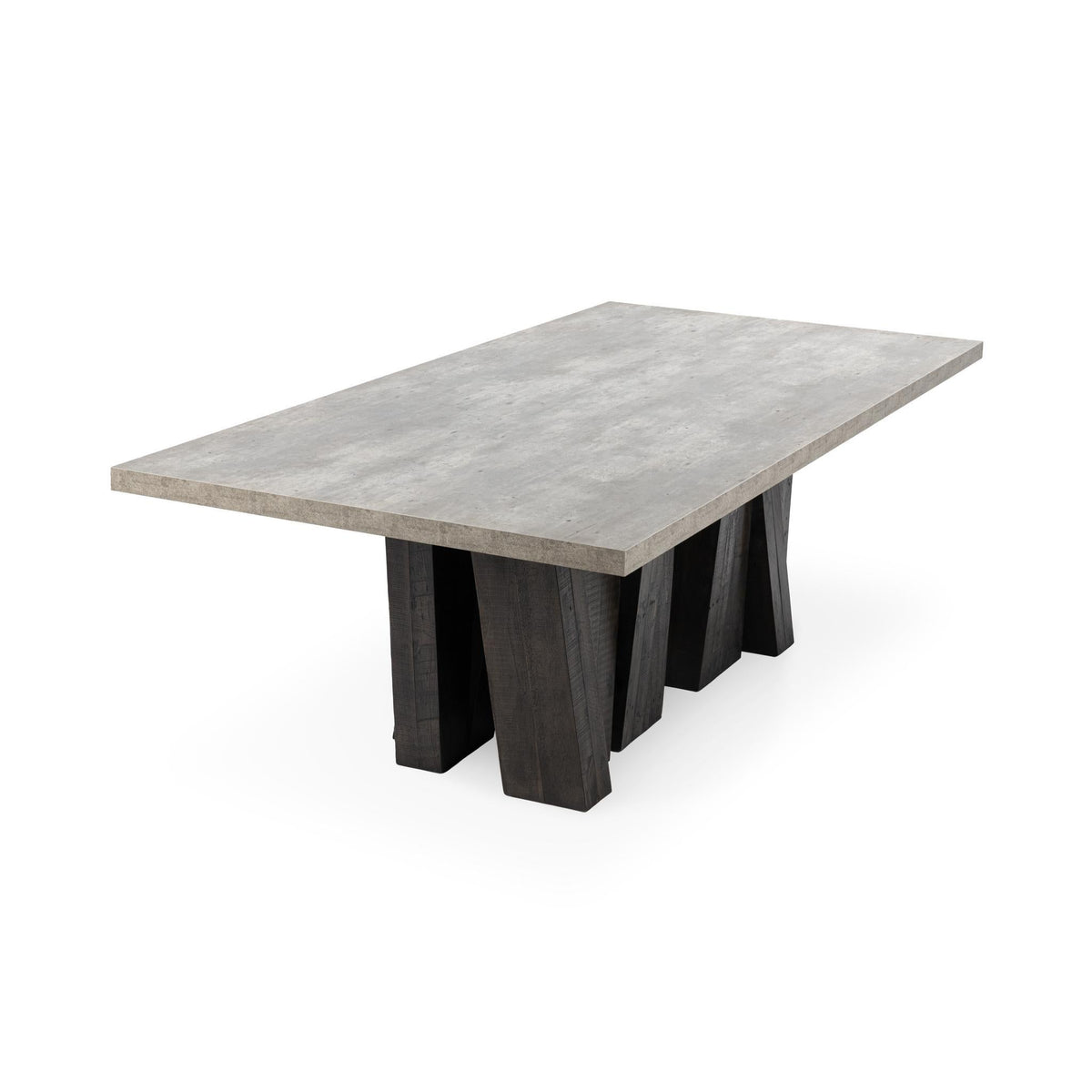 Simone Rectangle Dining Table - Olive Brown/Antique Gray