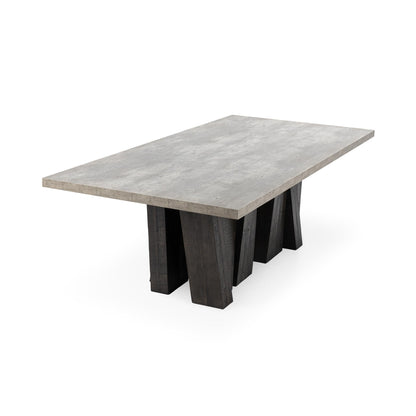 Simone Rectangle Dining Table - Olive Brown/Antique Gray