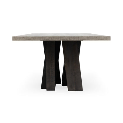 Simone Rectangle Dining Table - Olive Brown/Antique Gray