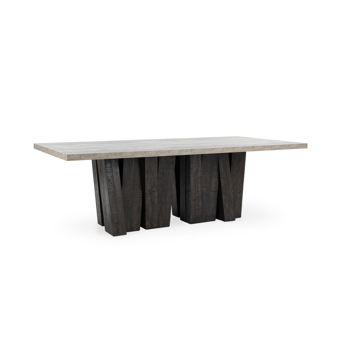 Simone Rectangle Dining Table - Olive Brown/Antique Gray