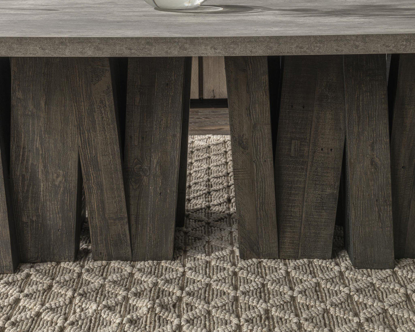 Simone Rectangle Dining Table - Olive Brown/Antique Gray
