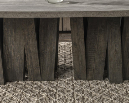 Simone Rectangle Dining Table - Olive Brown/Antique Gray