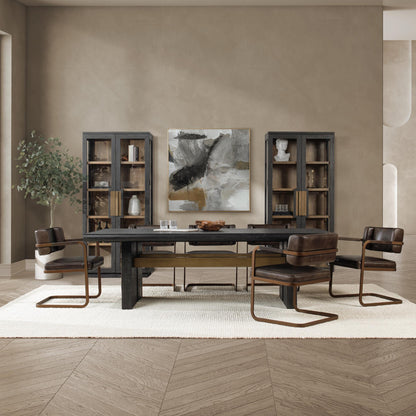 Fonda Leather Dining Chair - Truffle Brown
