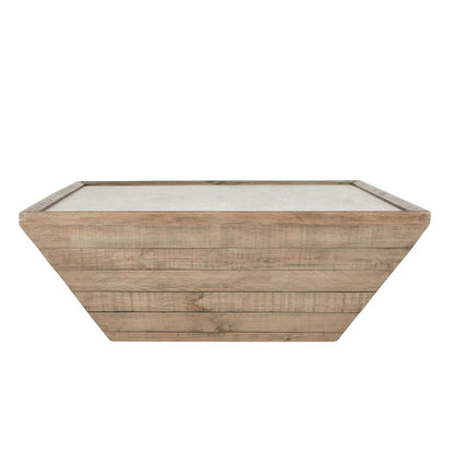 Dalton Square Coffee Table - Natural/Antique White