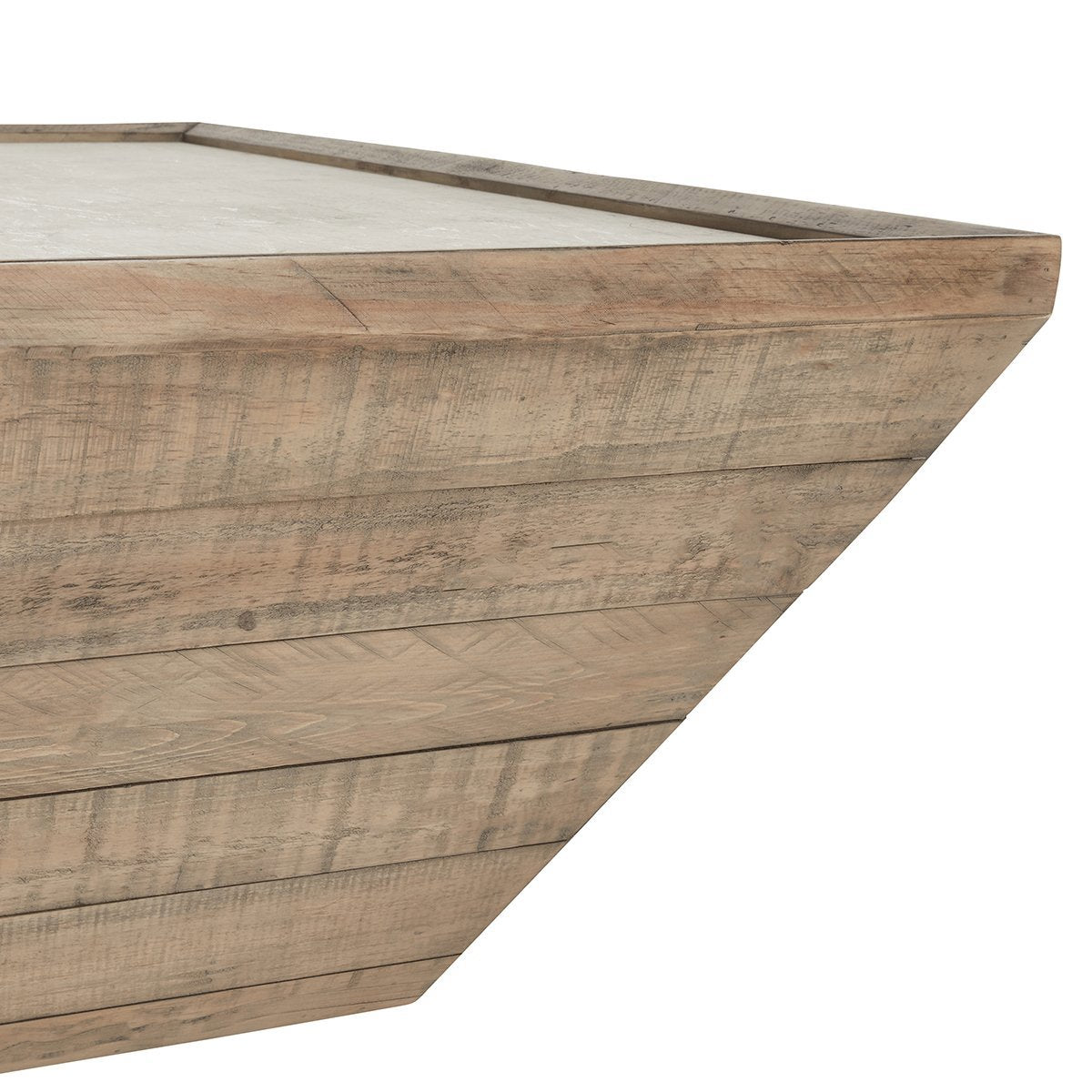 Dalton Square Coffee Table - Natural/Antique White