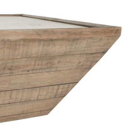 Dalton Square Coffee Table - Natural/Antique White