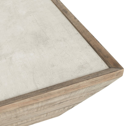 Dalton Square Coffee Table - Natural/Antique White