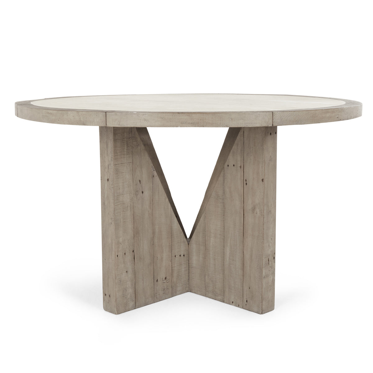 Vincent Round Dining Table - Distressed Gray