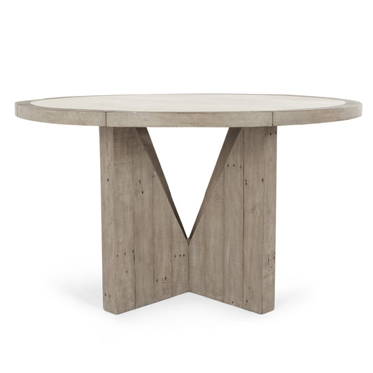 Vincent Round Dining Table - Distressed Gray