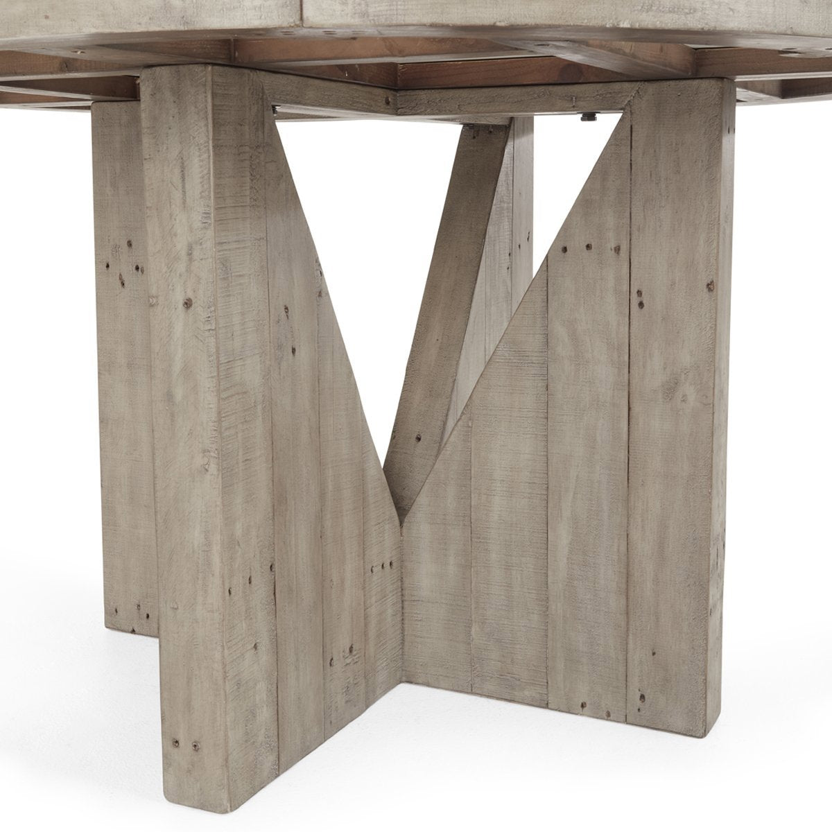 Vincent Round Dining Table - Distressed Gray