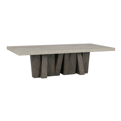 Simone Rectangle Coffee Table - Olive Brown/Antique Gray