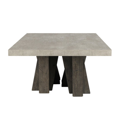 Simone Rectangle Coffee Table - Olive Brown/Antique Gray