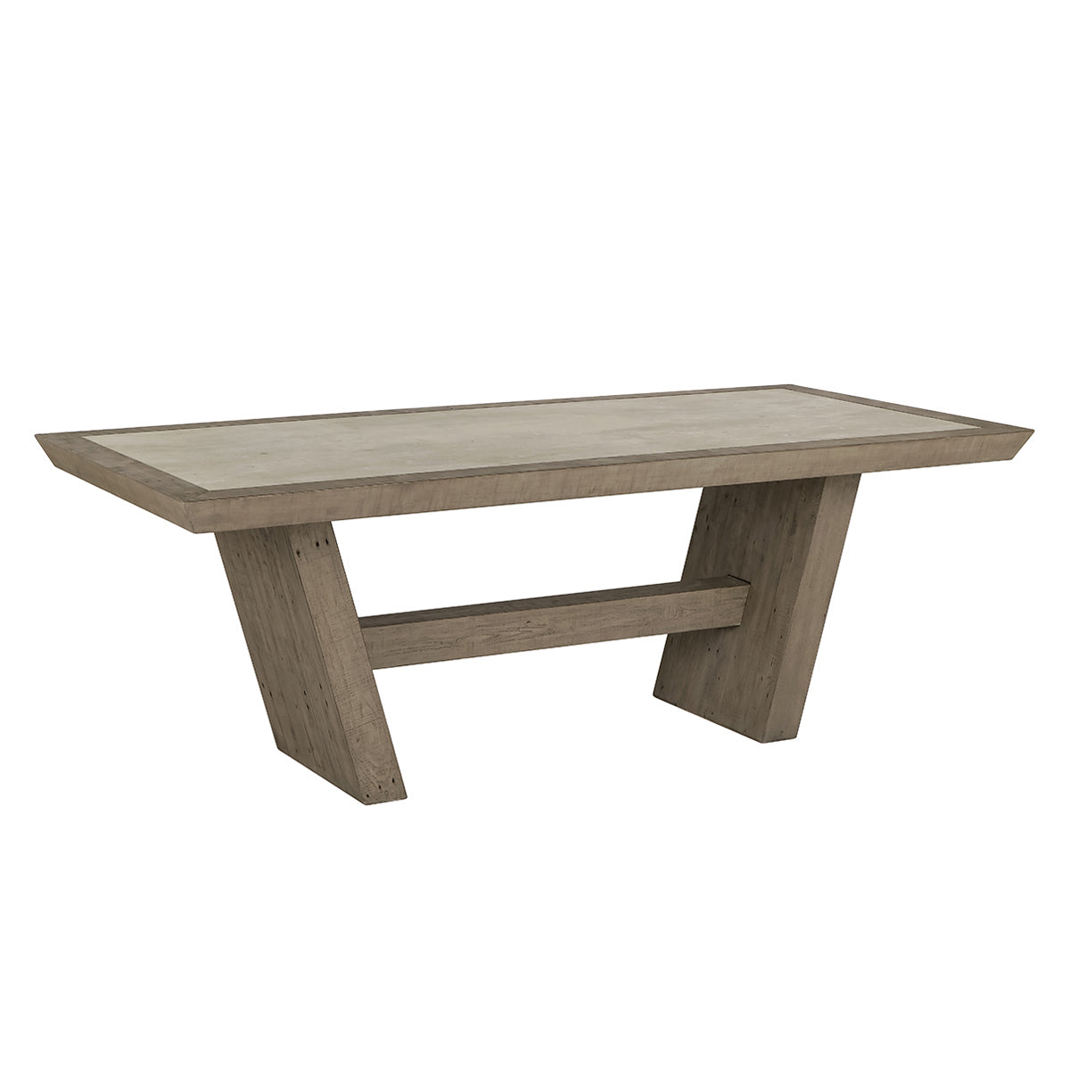 Efron Rectangle Dining Table - Distressed Gray/Antique White