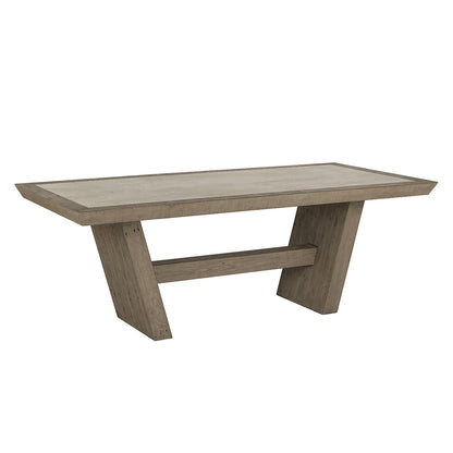 Efron Rectangle Dining Table - Distressed Gray/Antique White