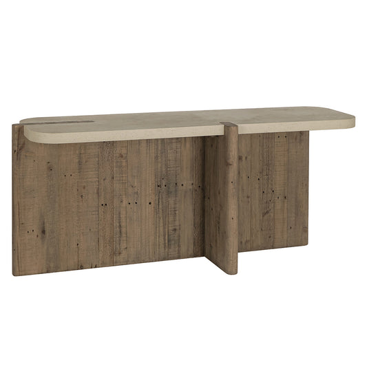 Dillon Rectangle Console Table - Natural/Antique White