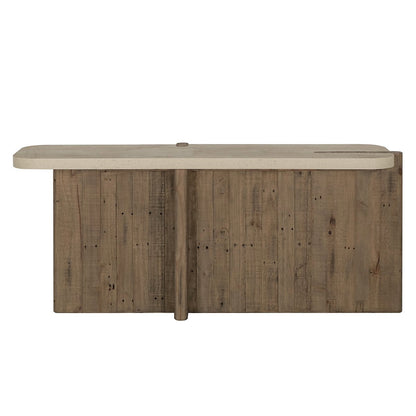 Dillon Rectangle Console Table - Natural/Antique White