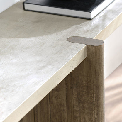 Dillon Rectangle Console Table - Natural/Antique White