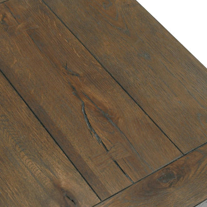 Troy Square End Table - Suede Brown