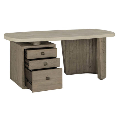 Angus Desk - Antique White/Distressed Gray