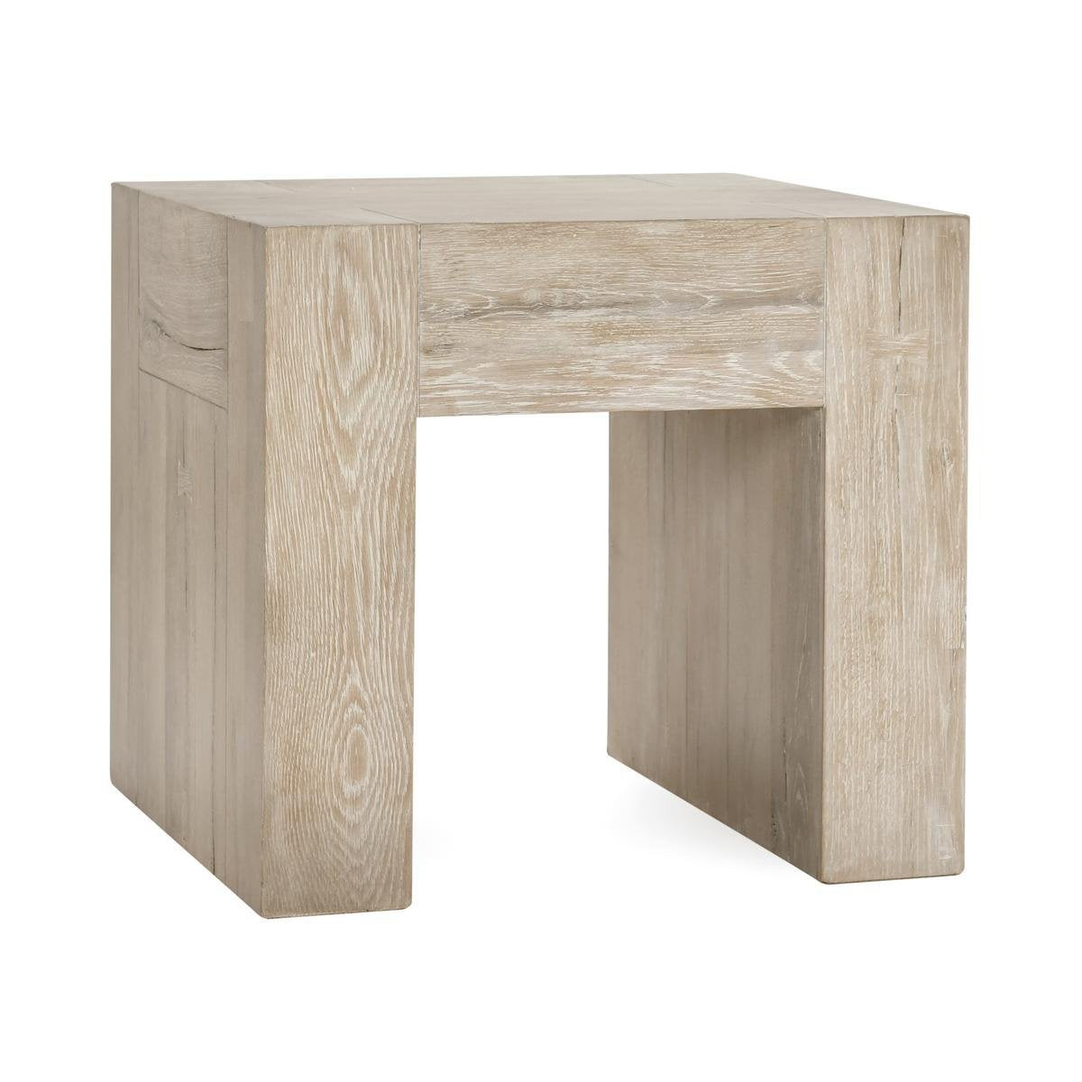 Bristol Square End Table - Aged Cream