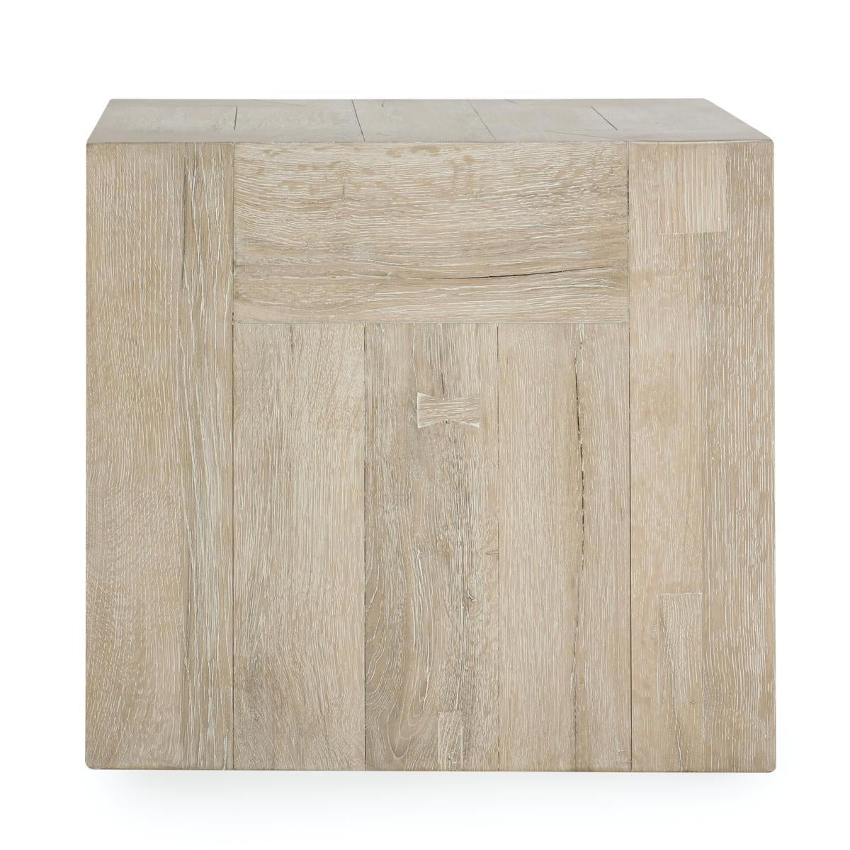 Bristol Square End Table - Aged Cream