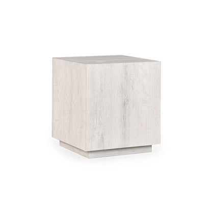 Layne Square End Table - Milk White