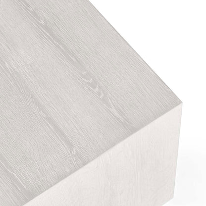 Layne Square End Table - Milk White