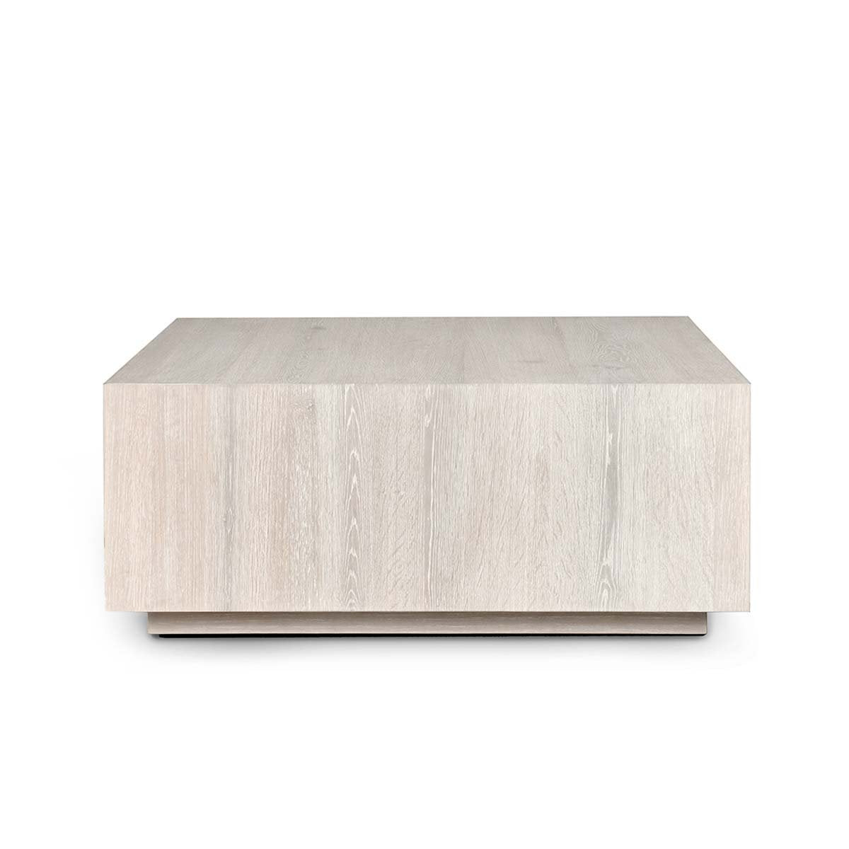 Layne Square Coffee Table w Casters - Milk White
