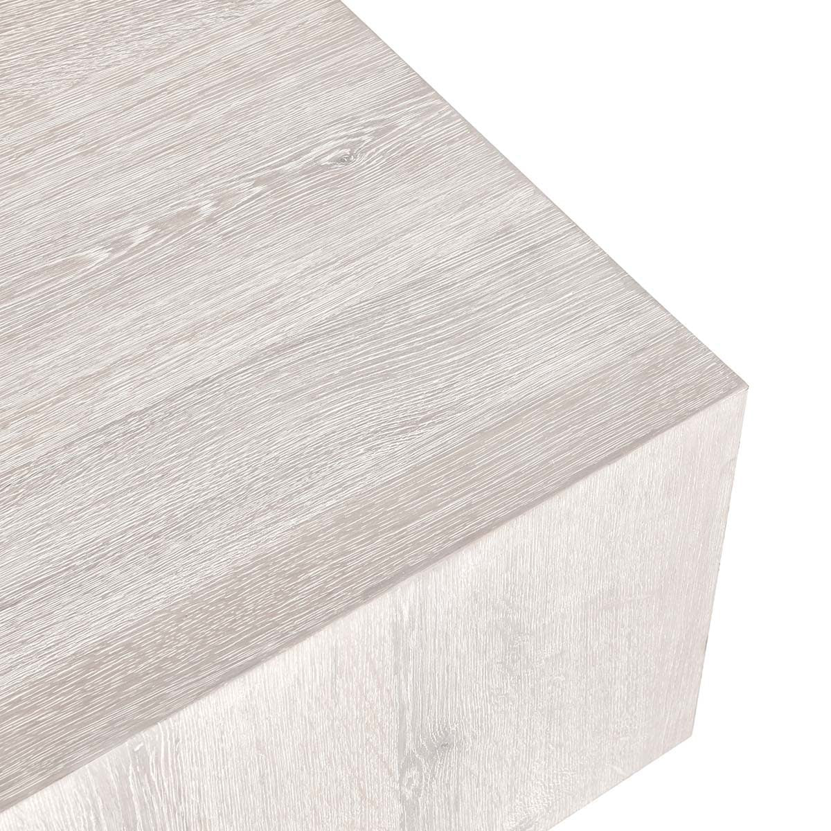 Layne Square Coffee Table w Casters - Milk White