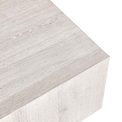 Layne Square Coffee Table w Casters - Milk White