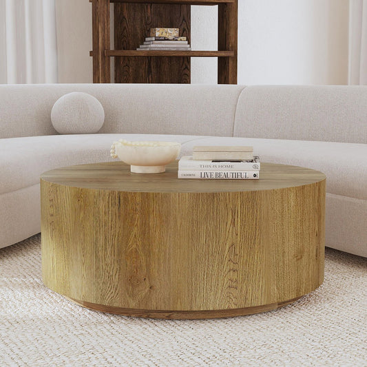 Layne Round Coffee Table w/Casters