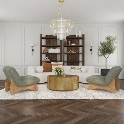 Layne Round Coffee Table w/Casters