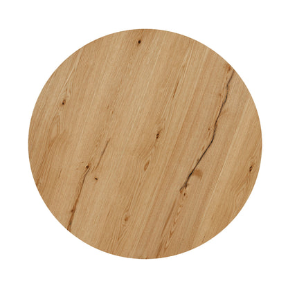 Layne Round Coffee Table with Casters - True Natural