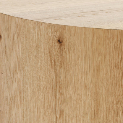 Layne Round Coffee Table with Casters - True Natural