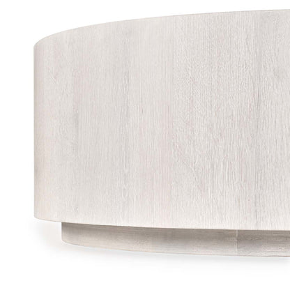 Layne Round Coffee Table with Casters - Milk White