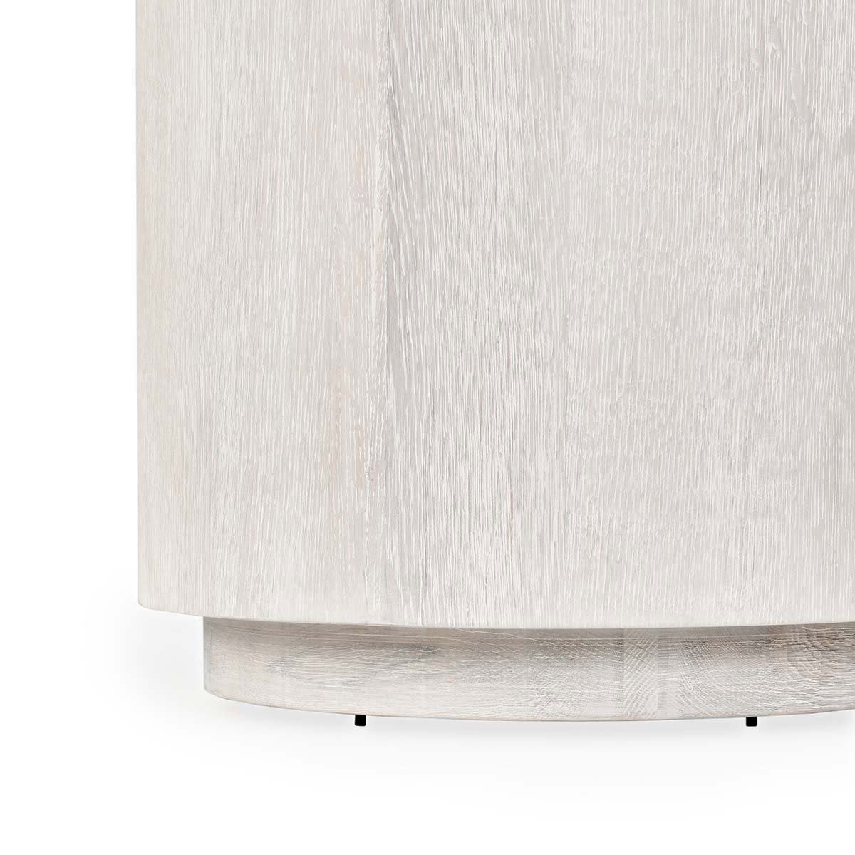 Layne Round End Table - Milk White