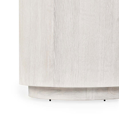 Layne Round End Table - Milk White