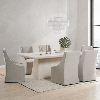 Orlando Rectangle Dining Table - Milk White