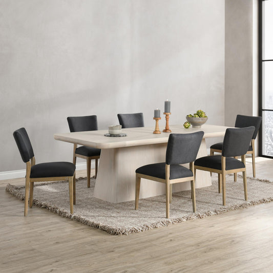 Orlando Rectangle Dining Table - Milk White