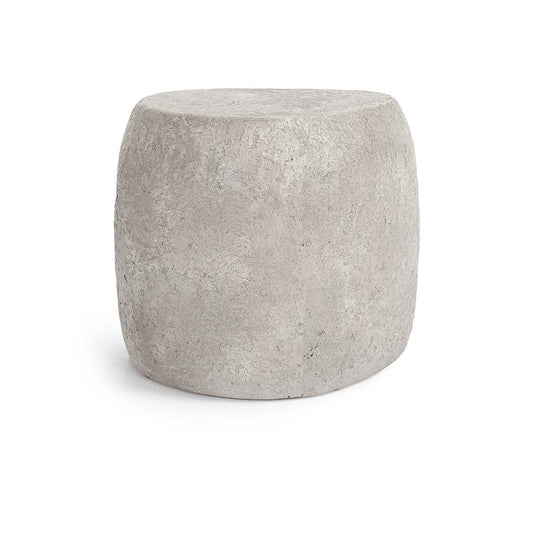 Britney Outdoor Round End Table - Light Gray