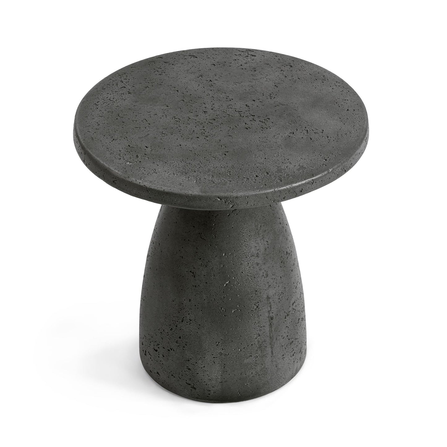 Collins Outdoor Round Accent Table - Dark Gray