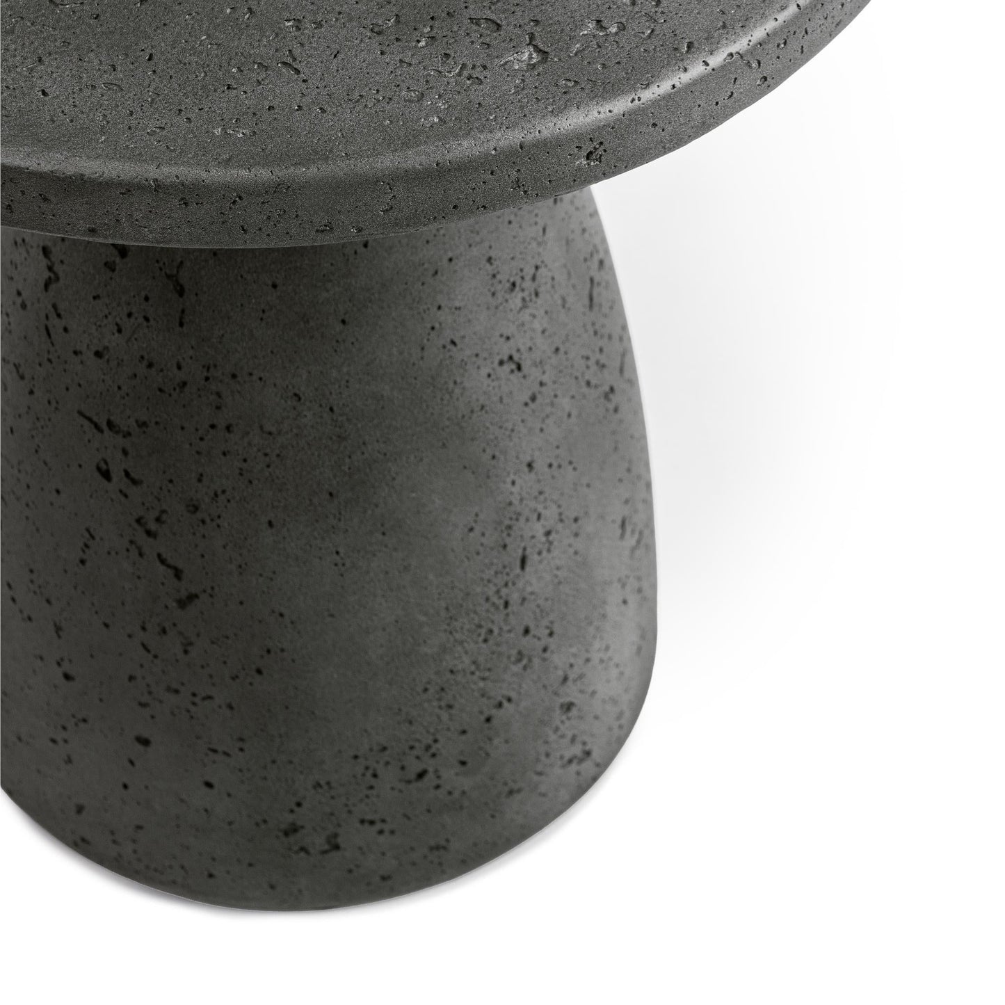 Collins Outdoor Round Accent Table - Dark Gray