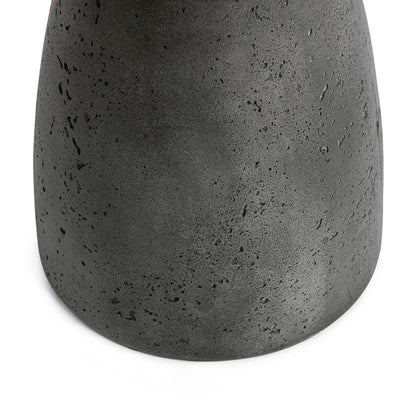 Collins Outdoor Round Accent Table - Dark Gray