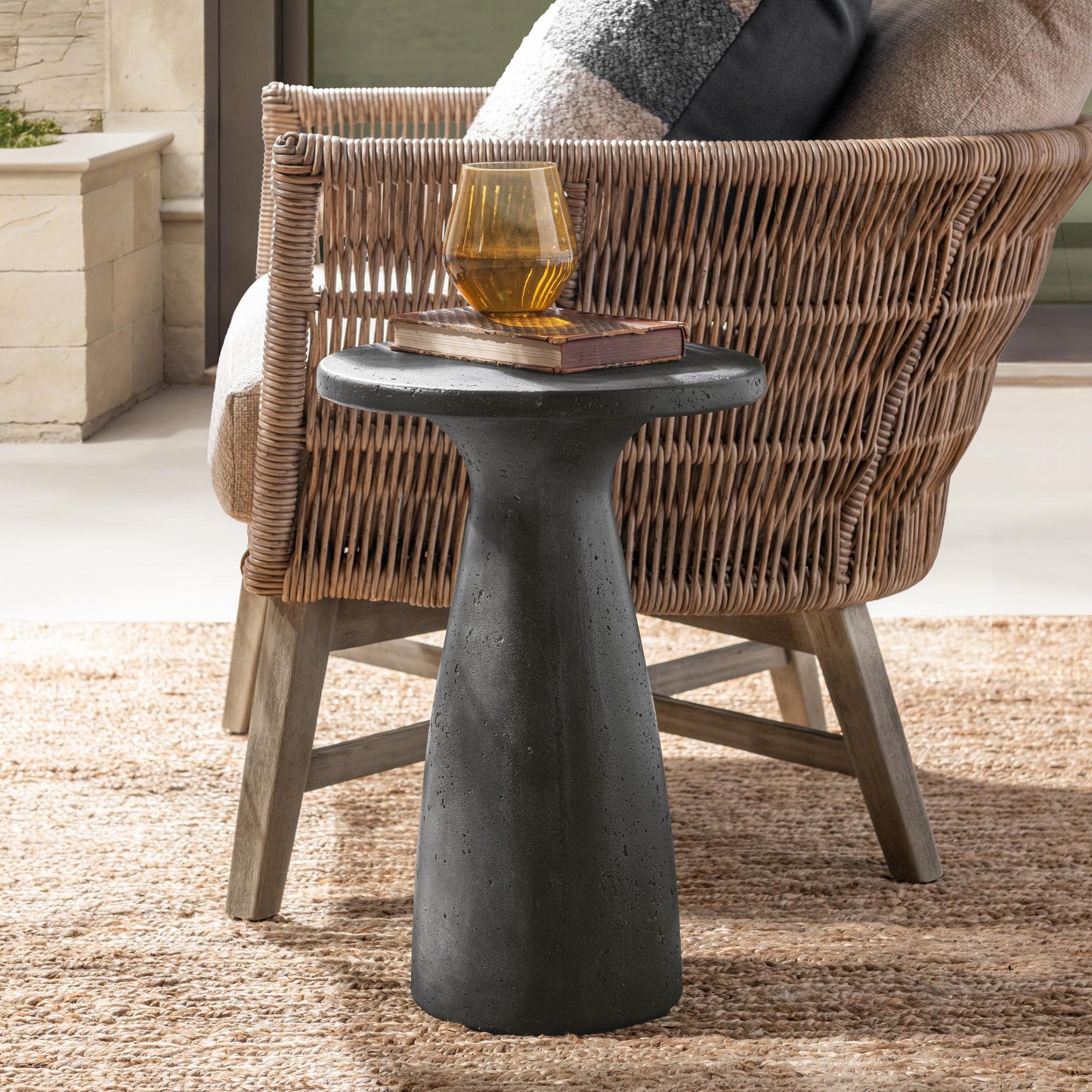 Collins 19" Accent Table - Dark Gray