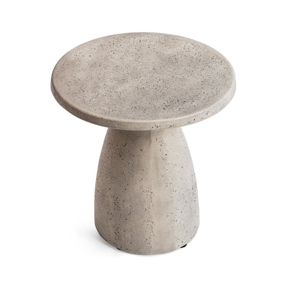 Collins Outdoor Round Accent Table - Light Gray