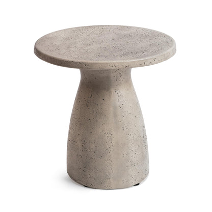 Collins Outdoor Round Accent Table - Light Gray
